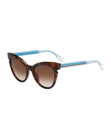 fendi two tone cat eye notched optyl sunglasses|fendi cat eye sunglasses pink.